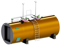 Пункт топливозаправочный с колонкой в обечайке